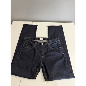 Mens Hudson Byron 5 Pocket Straight Button Fly Dark Denim Stretch Blue 34X32